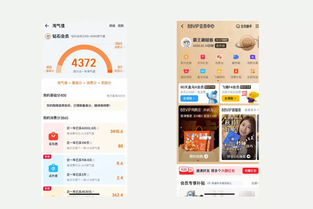 淘氣值可以拿到88VIP會員資格