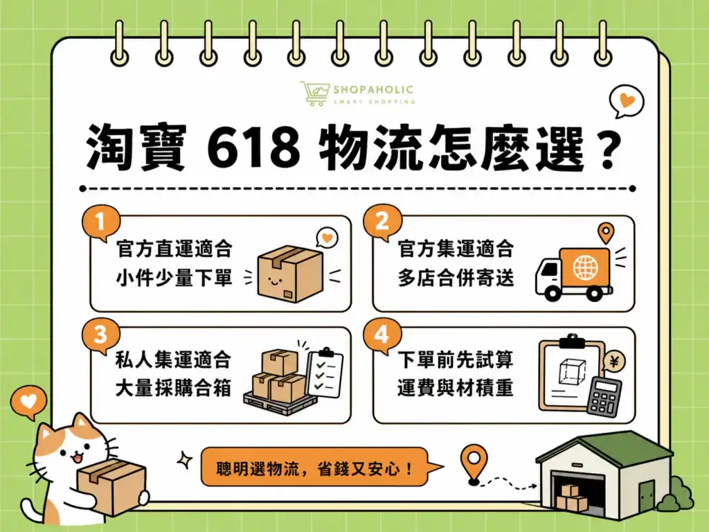淘寶 618 物流怎麼選