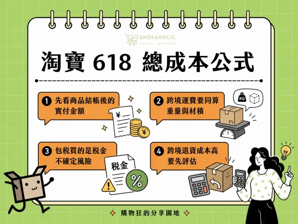 淘寶 618 總成本公式